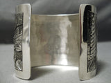 Exceptional Vintage Navajo Sterling Silver Hummingbird Bracelet Native American-Nativo Arts