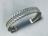 Mesmerizing Vintage Native American Navajo Twisted Sterling Silver Rope Bracelet-Nativo Arts