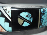 Best Al Yellowhorse Vintage Native American Navajo Spiderweb Turquoise Sterling Silver Bracelet-Nativo Arts