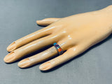 Superior Vintage Native American Navajo Turquoise Sterling Silver Ring-Nativo Arts