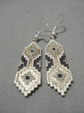 Important Dan Jackson Native American Navajo Sterling Silver Vintage Earrings-Nativo Arts