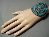 Important Vintage Native American Navajo Larry Moses Begay Turquoise Sterling Silver Bracelet-Nativo Arts