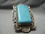 One Of The Best Vintage Native American Navajo Tommy Jackson Turquoise Sterling Silver Ring-Nativo Arts