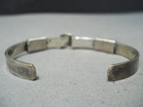 Intricate Buckle Vintage Navajo Sterling Silver Bracelet Native American Old-Nativo Arts