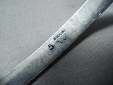 Very Important Wes Willie Vintage Native American Navajo Authentic Sterling Silver Bracelet-Nativo Arts