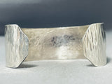 Tremendous Vintage Native American Navajo Large Sterling Silver Hammered Bracelet-Nativo Arts