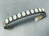 Marvelous Vintage Native American Zuni Synth Opals Sterling Silver Harlan Coonsis Bracelet-Nativo Arts