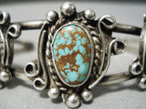 Very Rare!! Vintage Native American Navajo Royston Turquoise Sterling Silver Bracelet Old-Nativo Arts