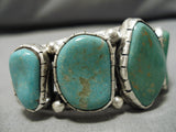 Superior Vintage Native American Navajo Bill Slim Royston Turquoise Sterling Silver Bracelet-Nativo Arts
