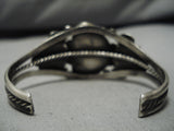 Magnificent Vintage Native American Navajo Toledo Family #8 Turquoise Sterling Silver Bracelet-Nativo Arts