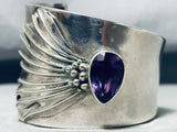 Artisitc Vintage Native American Navajo Amethyst Sterling Silver Bracelet-Nativo Arts