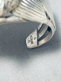 Most Detailed Vintage Native American Navajo Chief Sterling Silver Turquoise Bracelet-Nativo Arts