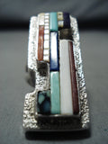 Native American Important Rosetta Vintage Santo Domingo Turquoise Sterling Silver Ring-Nativo Arts