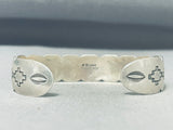 Signed Vintage Native American Navajo Sterling Silver Bracelet-Nativo Arts