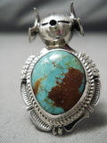 Magnificent Vintage Native American Navajo Royston Turquoise Sterling Silver Ring-Nativo Arts