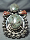 John Mckay Native American Navajo Turquoise Spiny Oyster Sterling Silver Ring-Nativo Arts
