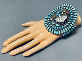 The Best Johnny Mike Vintage Native American Navajo Turquoise Sterling Silver Inlay Bracelet-Nativo Arts