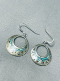 Marvelous Vintage Native American Navajo Turquoise Sterling Silver Earrings-Nativo Arts