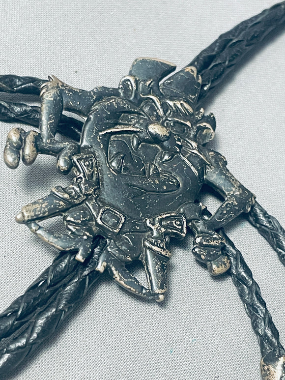 Rare Vintage Tasmanian Devil Sterling Silver Bolo Tie Old-Nativo Arts