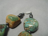 One Of Largest Vintage Native American Navajo Royston Turquoise Nugget Sterling Silver Necklace-Nativo Arts