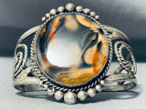 The Most Unique Vintage Native American Navajo Brown Jasper Sterling Silver Bracelet-Nativo Arts