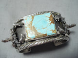 Phenomenal San Felipe Native American 8 Turquoise Sterling Silver Bracelet-Nativo Arts