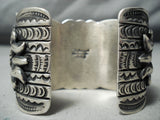 Very Important Vintage Native American Navajo Darrell Becenti (d) Lapis Sterling Silver Bracelet-Nativo Arts