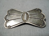 Wonderful Vintage Navajo Sterling Silver Pin Old Native American-Nativo Arts