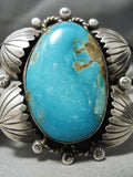 Museum Vintage Native American Navajo Old Morenci Turquoise Sterling Silver Bracelet Old-Nativo Arts