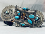 Museum 600+ Gram Vintage Native American Navajo Turquoise Sterling Silver Concho Belt-Nativo Arts