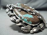 Massive San Felipe Native American 8 Turquoise Sterling Silver Gecko Ring-Nativo Arts
