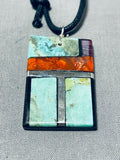 Native American Fascinating Santo Domingo Turquoise Inlay Sterling Silver Necklace-Nativo Arts