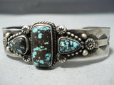 High Grade Bisbee Vintage Native American Navajo Sterling Silver Bracelet Old-Nativo Arts
