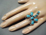 Marvelous Navajo Turquoise Sterling Silver Dragonfly Ring Native American-Nativo Arts