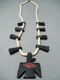 Native American Early 1900's Vintage Santo Domingo Turquoise Sterling Silver Necklace Old-Nativo Arts