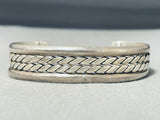 Superior Vintage Native American Navajo Double Rope Sterling Silver Bracelet-Nativo Arts