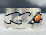 Important Red Mountain Turquoise Vintage Native American Navajo Sterling Silver Bracelet-Nativo Arts