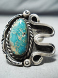 Rare Vintage Navajo Native American Royston Turquoise Sterling Silver Ring Old-Nativo Arts