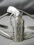 Unique Men's Vintage Native American Navajo Holster Sterling Silver Bracelet Old-Nativo Arts