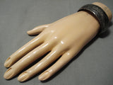 Marvelous Vintage Navajo Convex Sterling Silver Native American Bracelet-Nativo Arts