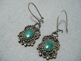 Marvelous Vintage Native American Navajo Royston Turquoise Sterling Silver Earrings Old-Nativo Arts
