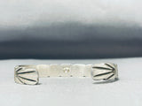 Rare Vintage Native American Navajo Signed 9 Sleeping Beauty Turquoise Sterling Silver Bracelet-Nativo Arts