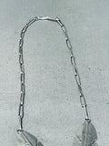 Importanrt Ben Begaye (d.) Vintage Native American Navajo Feather Sterling Silver Necklace-Nativo Arts