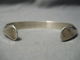 Astonishing Hand Tooled Vintage Native American Navajo Sterling Silver Bracelet-Nativo Arts