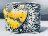 The Most Unique Ever Native American Navajo Honeybee Jasper Sterling Silver Bracelet-Nativo Arts