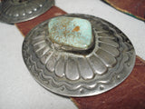 Huge Rare Turquoise Vintage Native American Navajo Sterling Silver Concho Belt Old-Nativo Arts