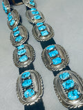 Native American Important Rob Leekya (d.) Vintage Zuni Turquoise Sterling Silver Concho Belt-Nativo Arts