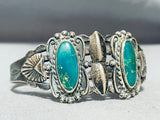 Early 1900's Vintage Native American Navajo Turquoise Sterling Silver Bracelet-Nativo Arts