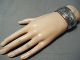 Rare Hallmark Vintage Native American Navajo Thomas Singer Turquoise Sterling Silver Bracelet-Nativo Arts