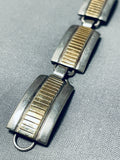 Phenomenal Nez Family Vintage Native American Navajo 14k Gold Sterling Silver Bracelet-Nativo Arts